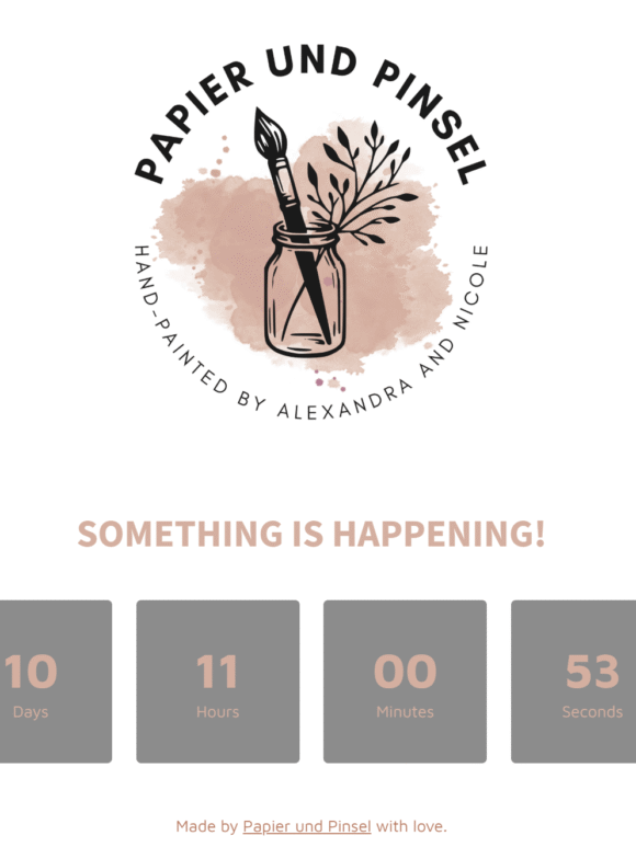 Die Website beginnt zu entstehen