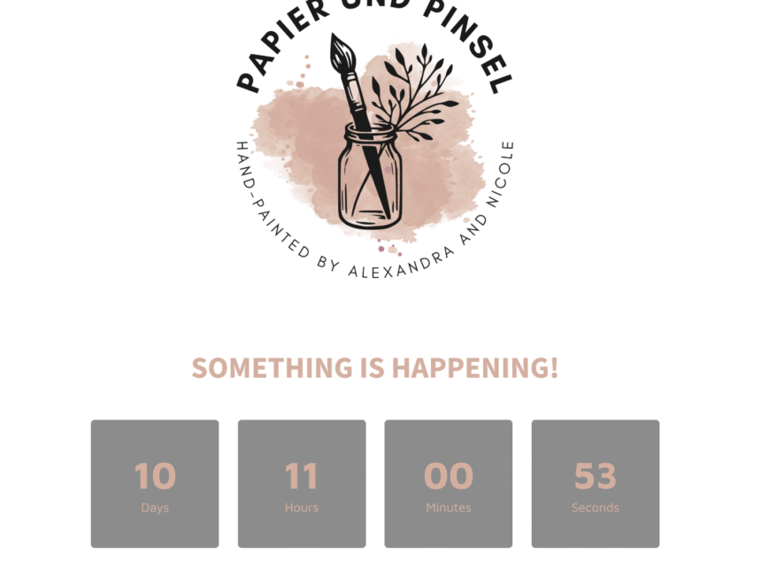 Die Website beginnt zu entstehen